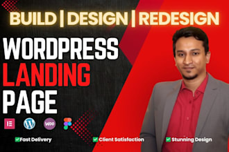 build high converting responsive elementor landing page for businesses