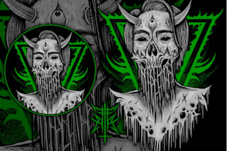 draw dark, horror, zombie avatar for your profile picture