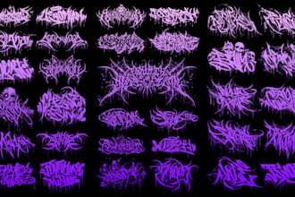 design extreme graffiti tag, hard techno and metal band logo