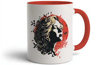 do custom typography coffee mug design or coffee mug design