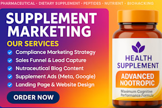 be your nutraceutical marketing expert, nootropics funnel automation strategist
