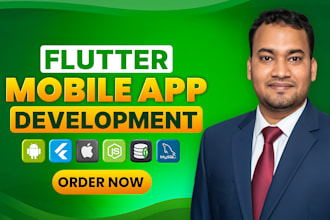do mobile app development, android and ios app creation as a flutter developer
