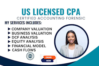 do business and company valuations, dcf analysis, financial models, wacc