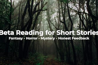 beta read your horror, fantasy, or mystery fiction