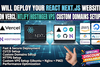 deploy and fix your website on vercel azure AWS netlify hostinger vps
