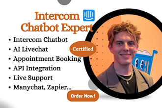 intercom appointment booking chatbot, API integration, intercom ai livechat