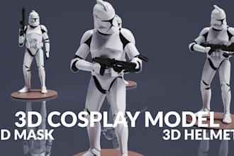 create 3d cosplay model, anime cosplay prop or cosplay armor for 3d printing
