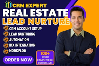 real estate boomtown crm gohighlevel automation pipedrive hubspot lead nurture