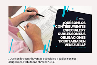 realizo asesoría seniat para contribuyentes especiales  cumplimiento y ahorro