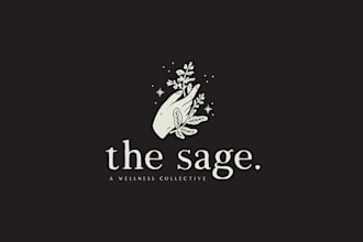 design modern eclectic hot yoga studio wellness logo