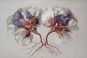 drawn botanical flower plants scientific illustration