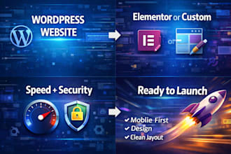 build a wordpress website elementor or custom