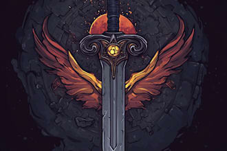 create a custom dnd, fantasy, sci fi, rpg game logo