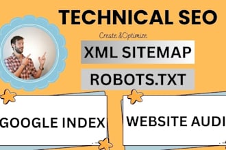 fix XML sitemap, robots txt, google index, website audit in 1 hrs