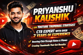 design eye catchy youtube thumbnail that attracts viewers