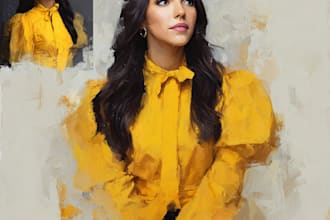 draw digital oil painting portraits