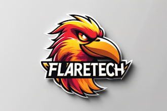 design angri bird mascot logo with unlimited revision