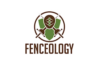 design handyman, excavator, tools, construction, fence logo