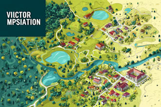 create high quality vector map illustration