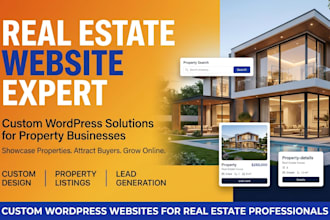 design, develop a real estate business wordpress website
