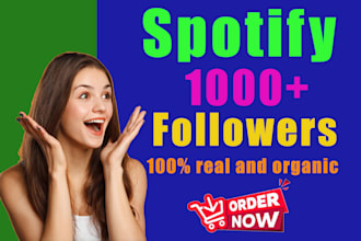 get real and active spotify followers organically