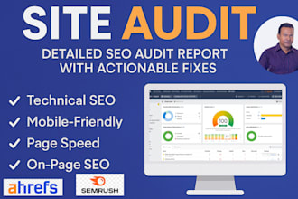 do ahrefs, semrush site audit report with actionable fixes