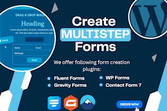 create multistep form using wpforms, gravity, fluent and cf7 forms
