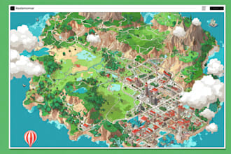 create vector map, city map, site map, event map in illustrator