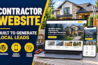 design a contractor and home service wordpress website