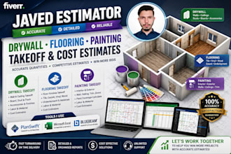 do drywall, flooring, painting takeoff and cost estimates