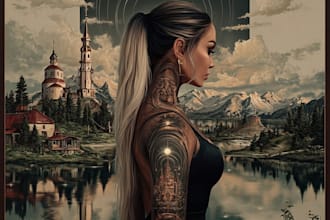 draw a attractive tattoo sleeve art