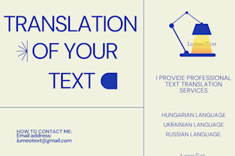 translate texts from hungarian into ukrainian and russian