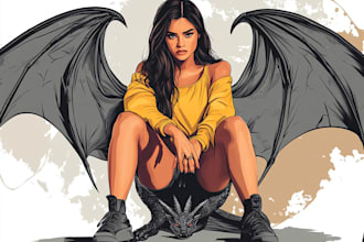 desing a vector portrait for anything
