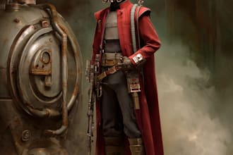 illustrate sci fi, star wars, mecha, sprite art