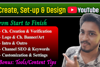 create, set up and design your youtube channel