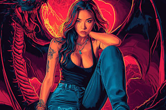 made a vector portrait depending on your concept