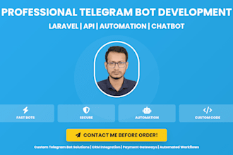 build custom telegram bots with laravel for automation