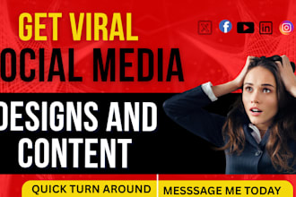 create custom eye catching social media posts and designs for your account