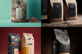do coffee packaging, coffee bag, label design