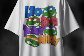create a custom and modern tshirt design fit to your liking