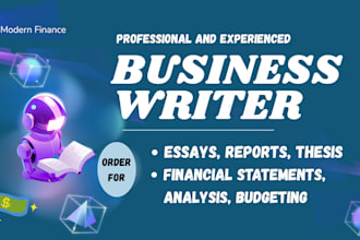 do finance and accounting tasks, reports, essays and calculations