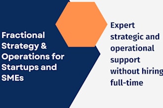 be a fractional strategy and operations manager for startups