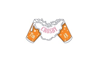 design getting married craft brewery logo