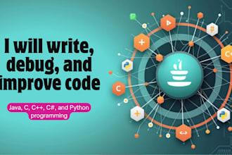 write, debug,  code in java, c, cpp, and python