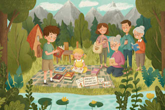 children book illustration and children book illustration