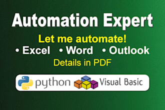 automate excel, word, and outlook with vba or python