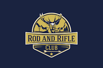 design unique rod and rifle club logo
