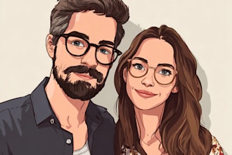 cartoonize your couple portrait