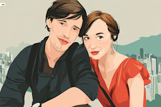 cartoonize your couple portrait