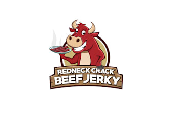 design super redneck crack beef jerky logo